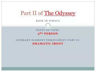 Part II of The Odyssey