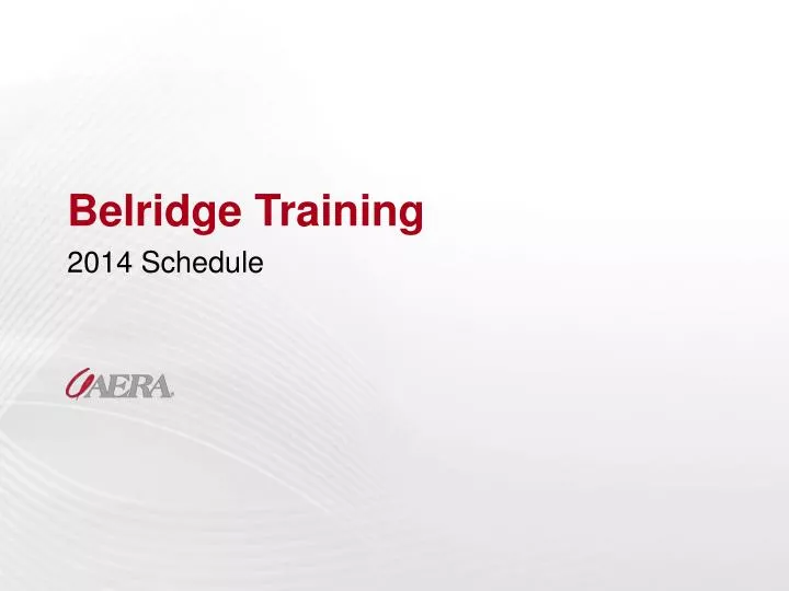 belridge training