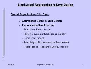 Biophysical Approaches to Drug Design