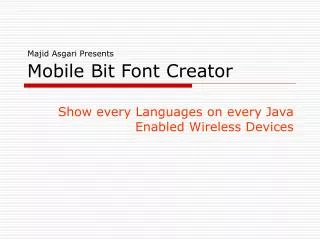 Mobile Bit Font Creator