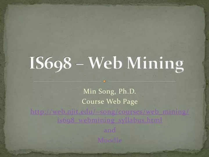 is698 web mining