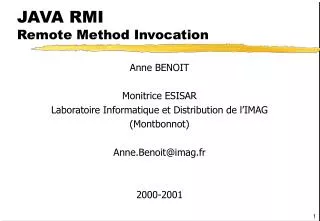 java rmi remote method invocation