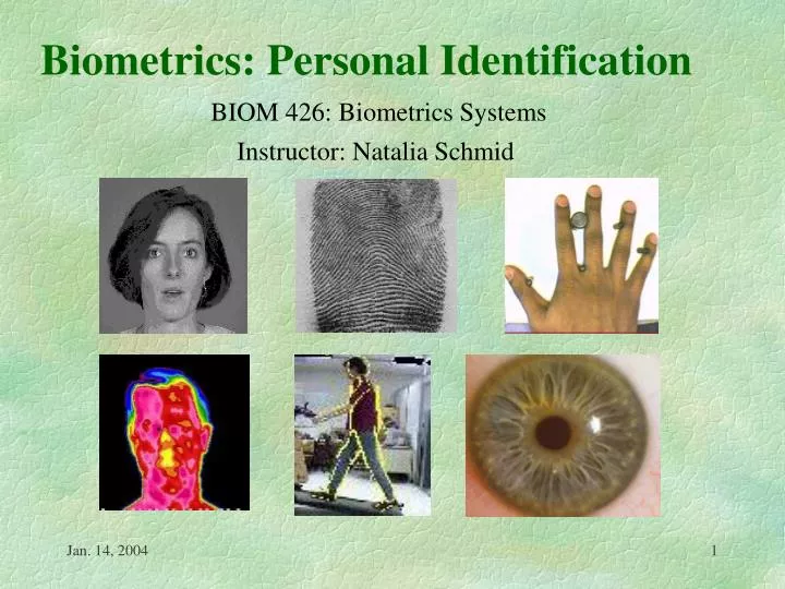 biometrics personal identification