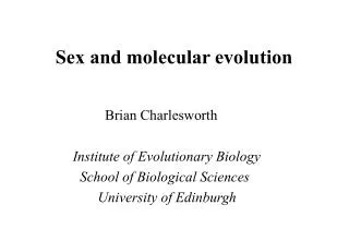 Sex and molecular evolution