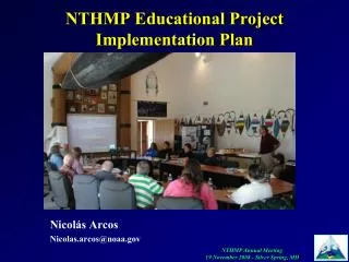 NTHMP Educational Project Implementation Plan