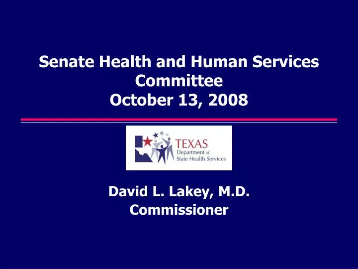 senate health and human services committee october 13 2008