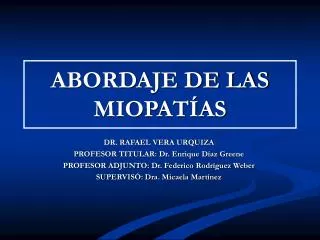 abordaje de las miopat as