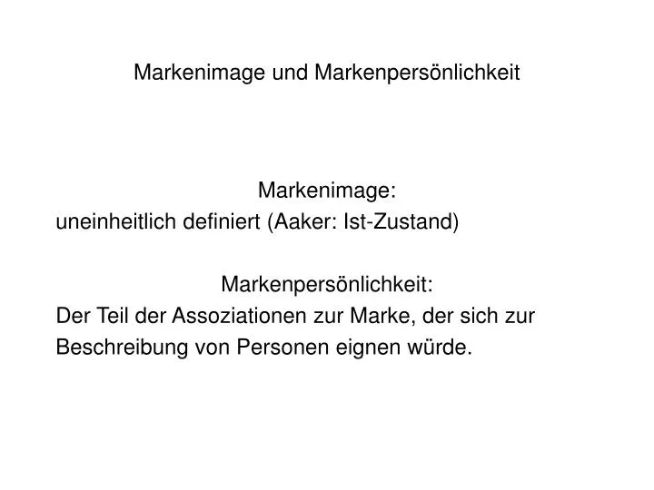 markenimage und markenpers nlichkeit