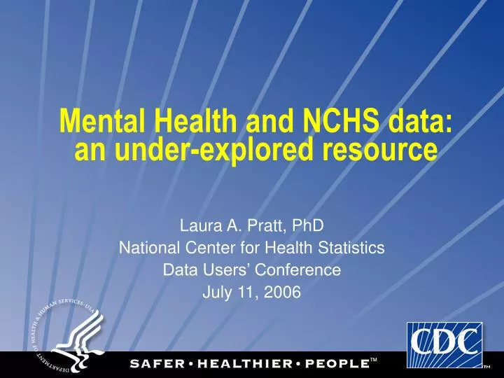 mental health and nchs data an under explored resource