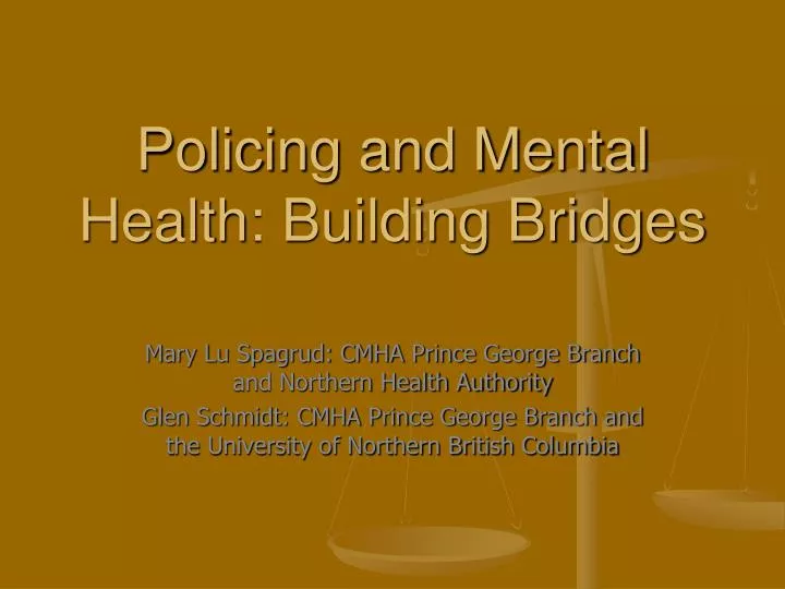 policing and mental health building bridges