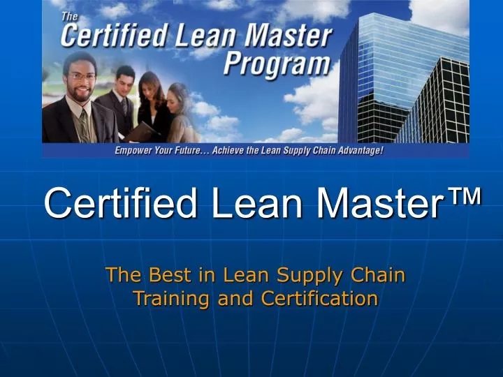 certified lean master