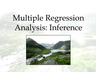 Multiple Regression Analysis: Inference