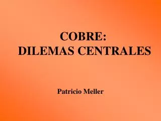 COBRE: DILEMAS CENTRALES