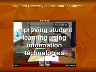 Improving student learning using information technologies