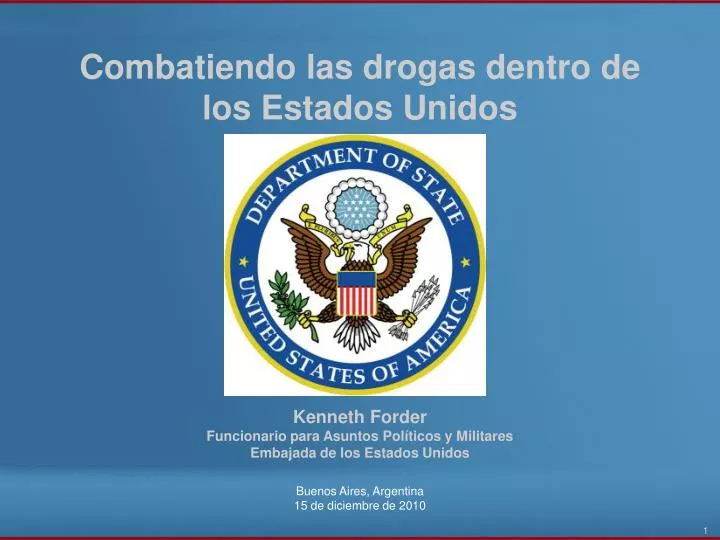 PPT - Combatiendo Las Drogas Dentro De Los Estados Unidos PowerPoint ...