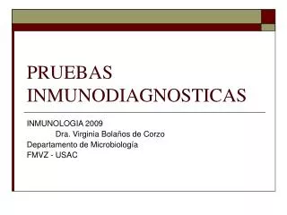 pruebas inmunodiagnosticas