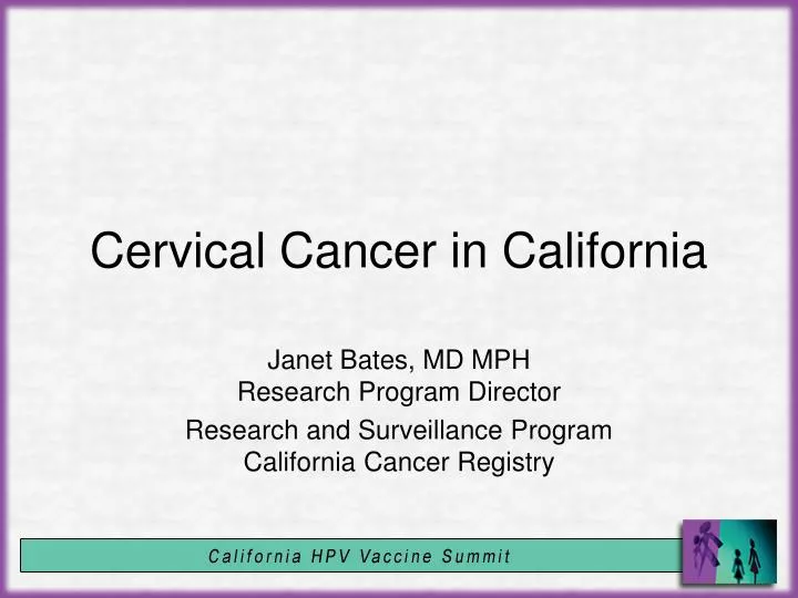 cervical cancer in california