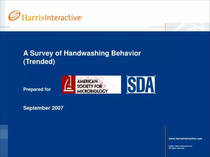 a survey of handwashing behavior trended