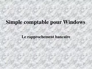 simple comptable pour windows