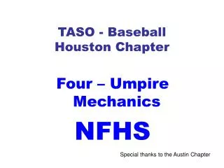 TASO - Baseball Houston Chapter