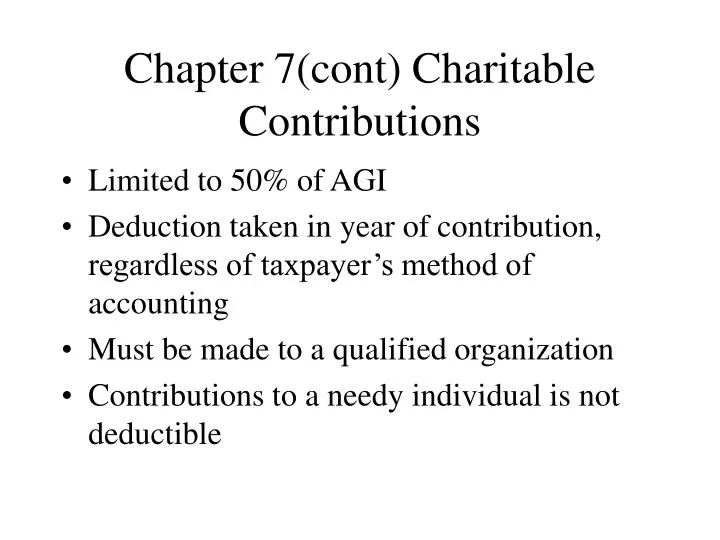chapter 7 cont charitable contributions