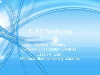 AJAX Workshop