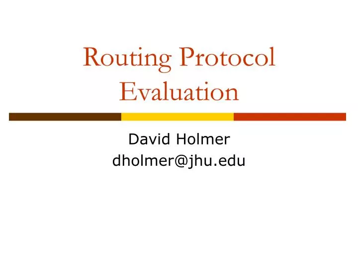 routing protocol evaluation