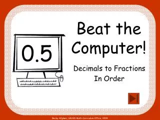 beat the computer