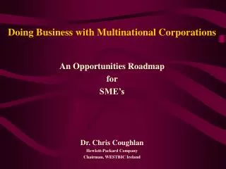 Doing Business with Multinational Corporations