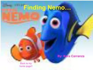 Finding Nemo…