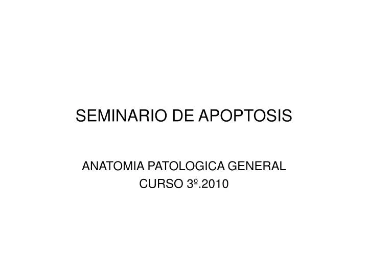 seminario de apoptosis