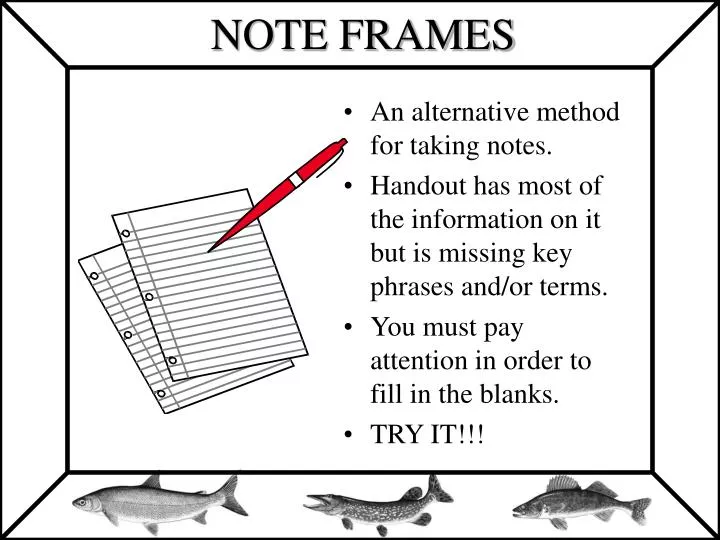 note frames