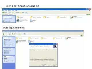 Dans le cd, cliquez sur setup.exe