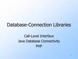 Database-Connection Libraries