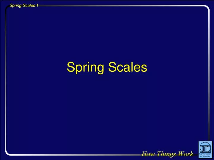 spring scales