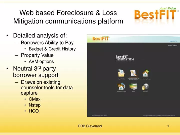 web based foreclosure loss mitigation communications platform