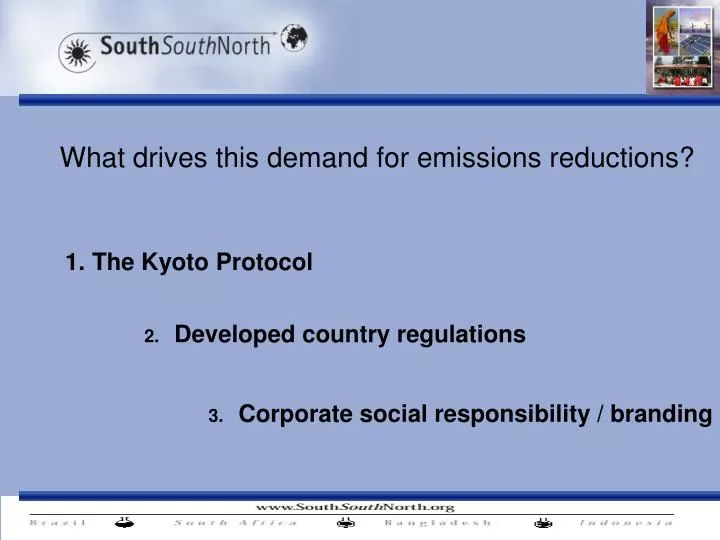 what drives this demand for emissions reductions