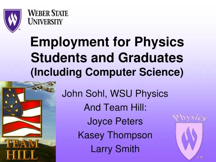 employment for physics students and graduates including computer science
