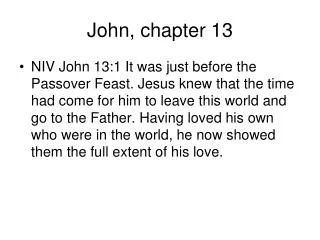John, chapter 13