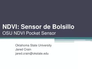 NDVI: Sensor de Bolsillo OSU NDVI Pocket Sensor