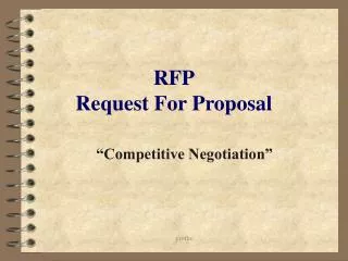 RFP Request For Proposal