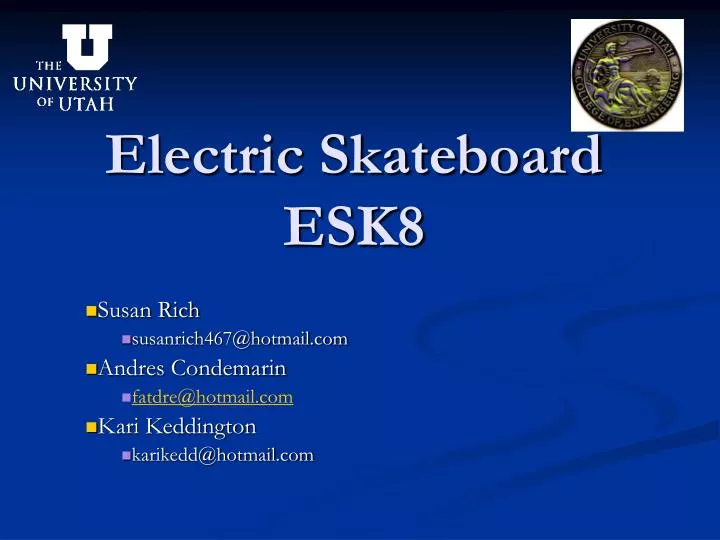 electric skateboard esk8