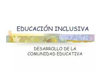 educaci n inclusiva