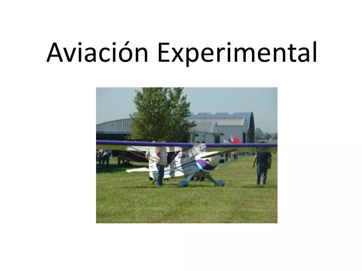 aviaci n experimental