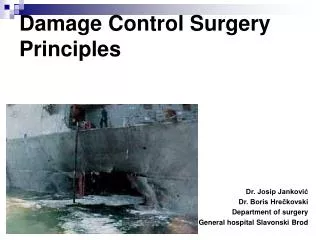 Damage Control Surgery Principles
