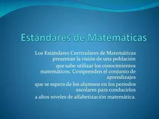 est ndares de matem ticas
