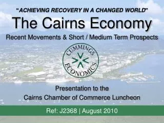 “ ACHIEVING RECOVERY IN A CHANGED WORLD ”