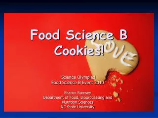 Food Science B Cookies!