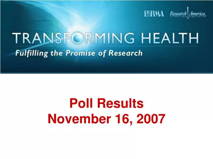 poll results november 16 2007
