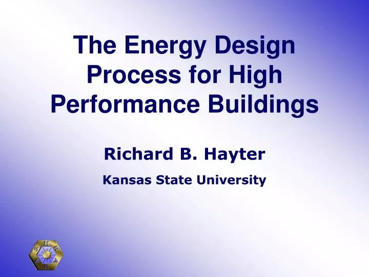 the energy design process for high performance buildings